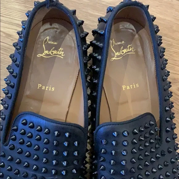 Christian Louboutin Black Spikes Casual Shoe - Picture 3 of 7